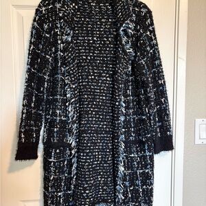 Dolce Cabo Black and White Textured Cardigan